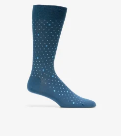 1 Pack Men's Polka Dot Dress Crew Socks*Cole Haan Clearance