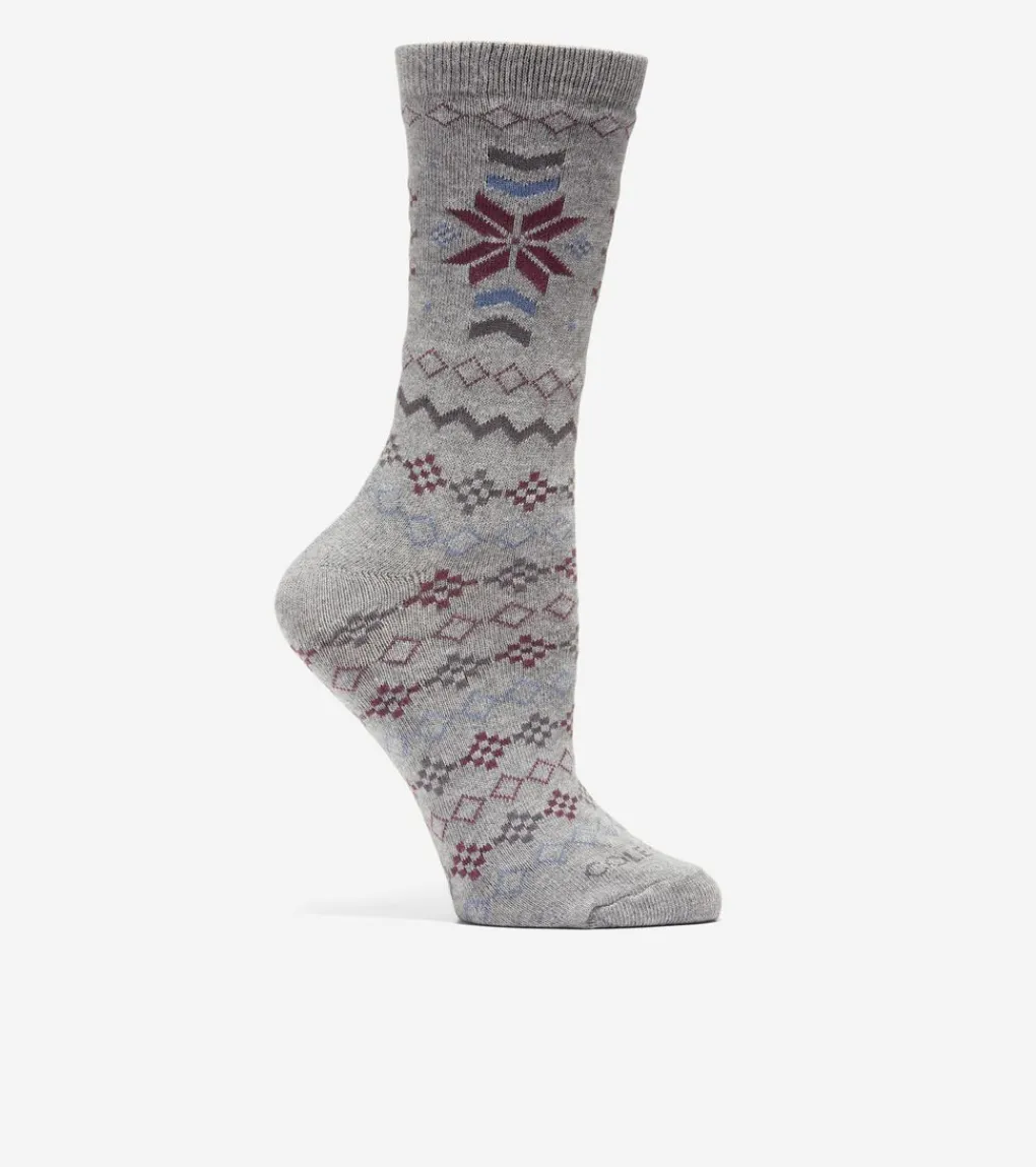 1 Pack New Fair Isle Dress Crew Socks*Cole Haan Store