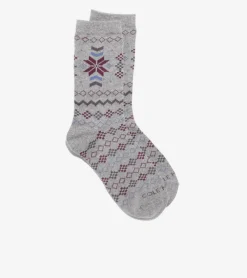 1 Pack New Fair Isle Dress Crew Socks*Cole Haan Store