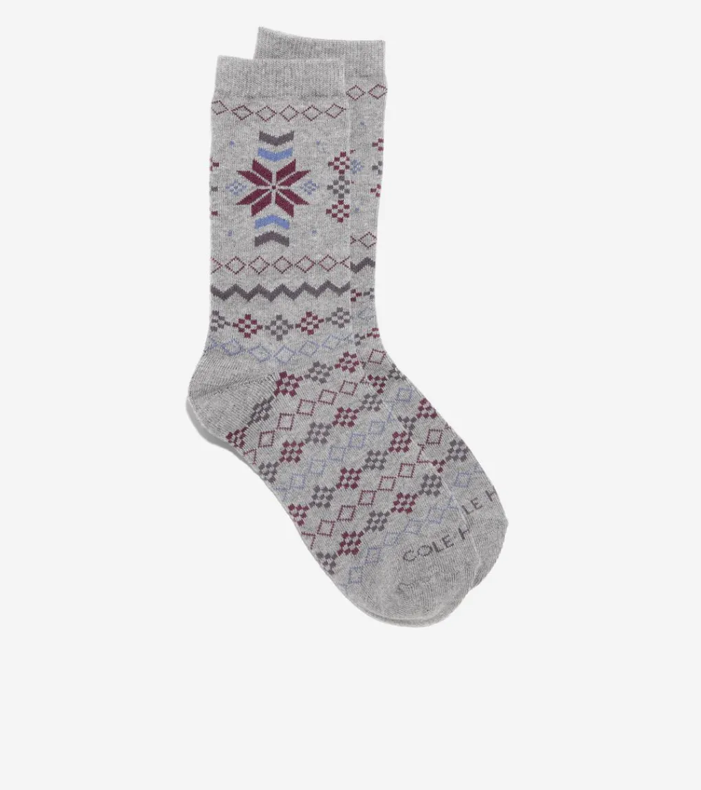 1 Pack New Fair Isle Dress Crew Socks*Cole Haan Store