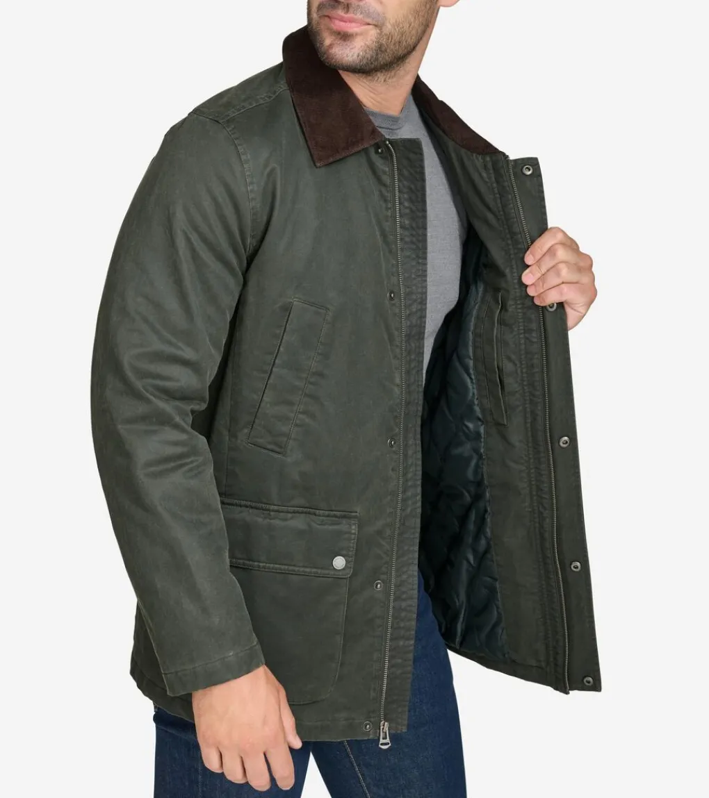 Coated Cotton Rain Jacket*Cole Haan Clearance