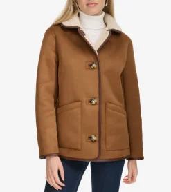 Faux Suede Shearling Jacket*Cole Haan Hot