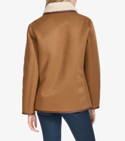 Faux Suede Shearling Jacket*Cole Haan Hot