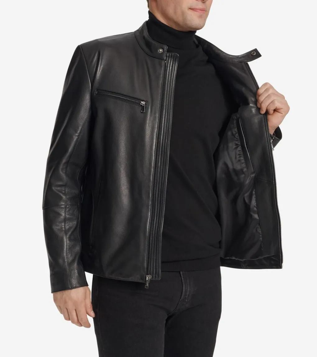 Men's Classic Zip-Front Moto Jacket*Cole Haan Store
