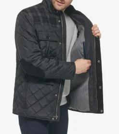 Men's Mix Media Diamond Quilted Jacket*Cole Haan Online