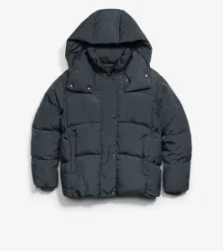 Twill Down Jacket With High Low Hem*Cole Haan Hot