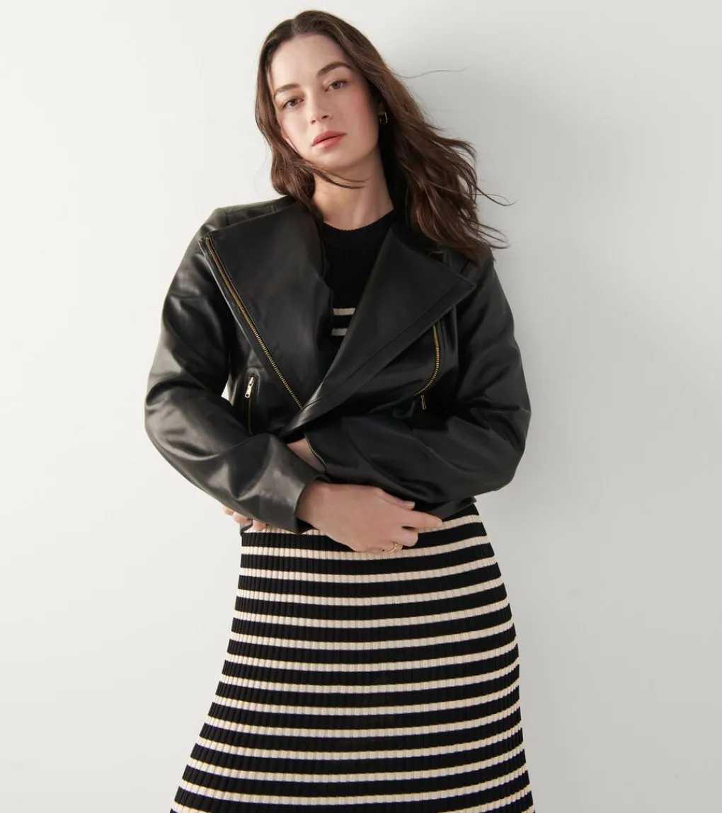Women's Asymmetrical Leather Jacket*Cole Haan Best Sale