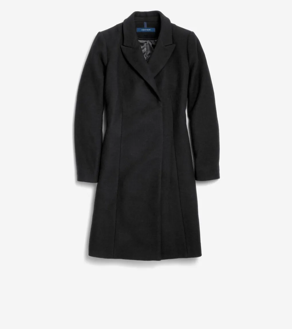 Women's Asymmetrical Peak Lapel Coat*Cole Haan Best Sale