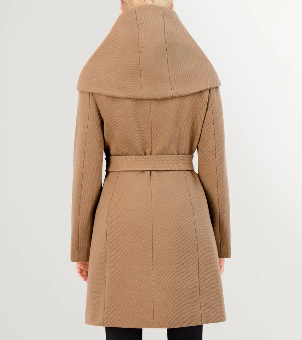 Women's Belted Asymmetrical Zip Front Twill Coat*Cole Haan Hot