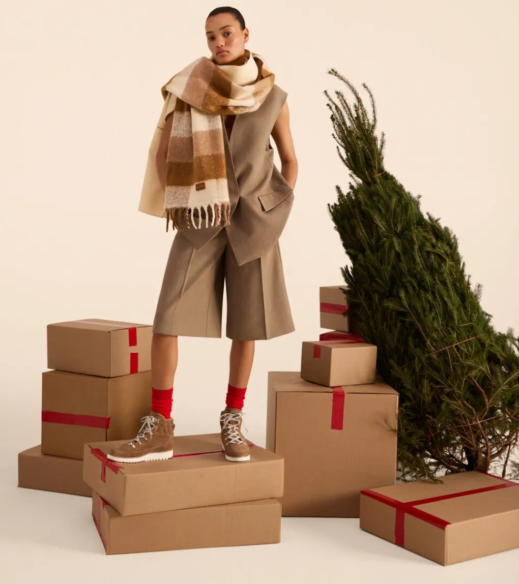 Women's Check Print Scarf*Cole Haan Online