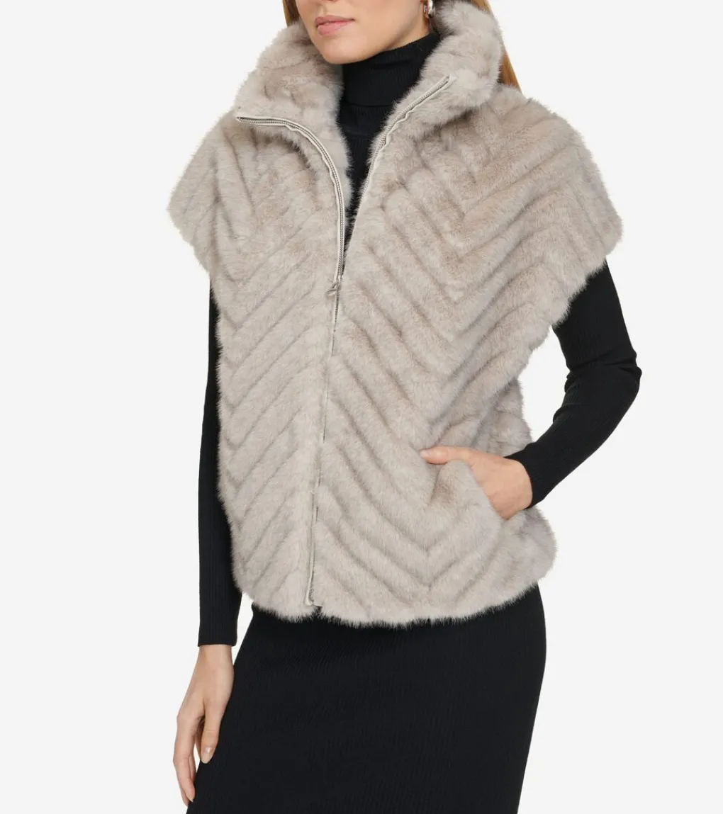 Women's Faux Fur Vest*Cole Haan Store