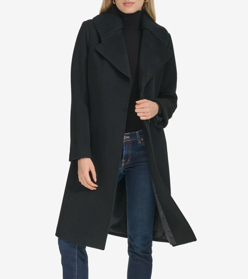 Women's Knit-Collar Coat*Cole Haan Online