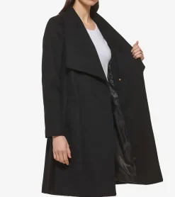 Women's Long Wool Wrap Coat*Cole Haan New