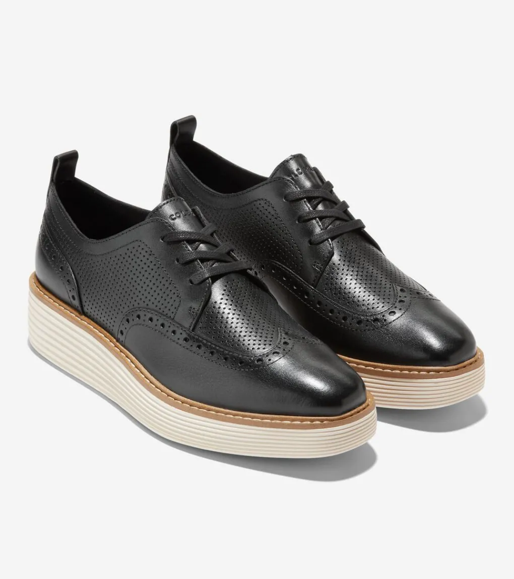 Women's ØriginalGrand Platform Wingtip Oxfords*Cole Haan Cheap