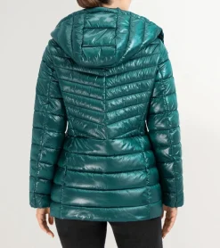 Women's Quilted Pearl Faux Down Jacket with Removable Hood*Cole Haan Shop