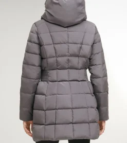Women's 32" Signature Hooded Taffeta Down Coat*Cole Haan Outlet