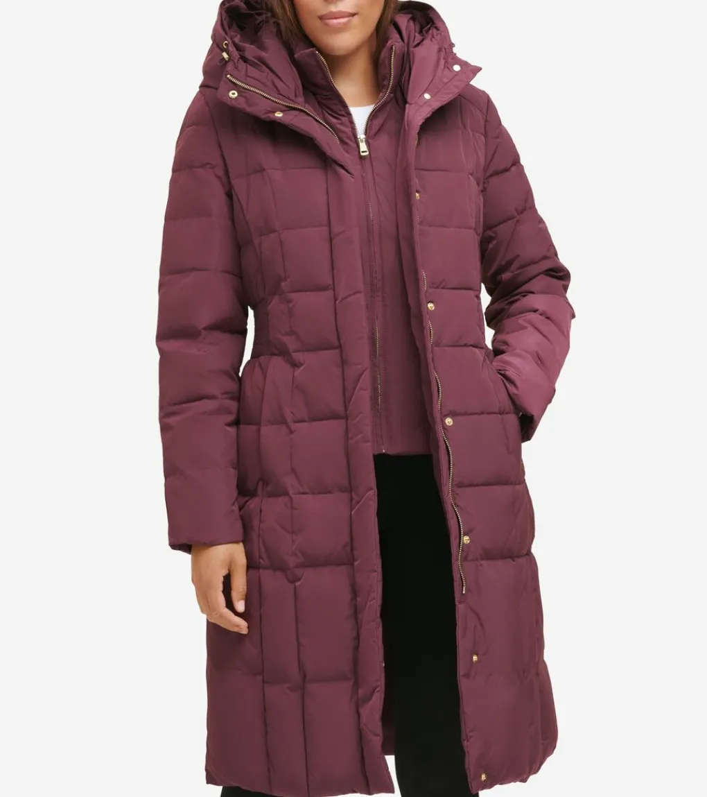 Women's 40" Taffeta Down Hooded Coat*Cole Haan Outlet
