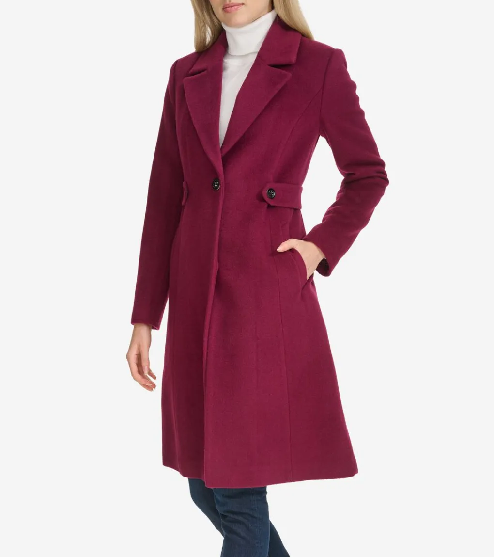 Women's Slick Wool Coat*Cole Haan Discount