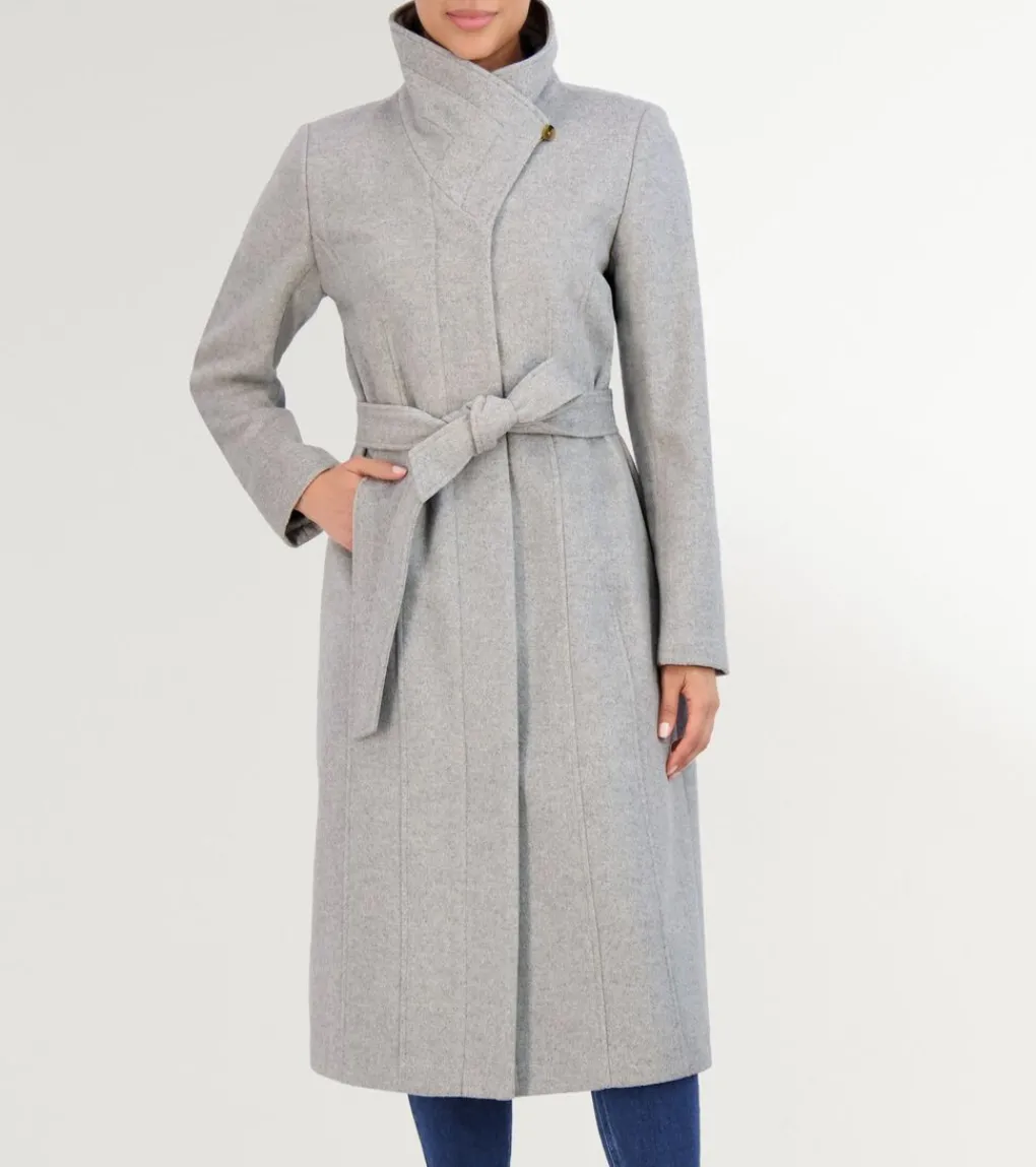 Women's Slick Wool Long Coat*Cole Haan Clearance