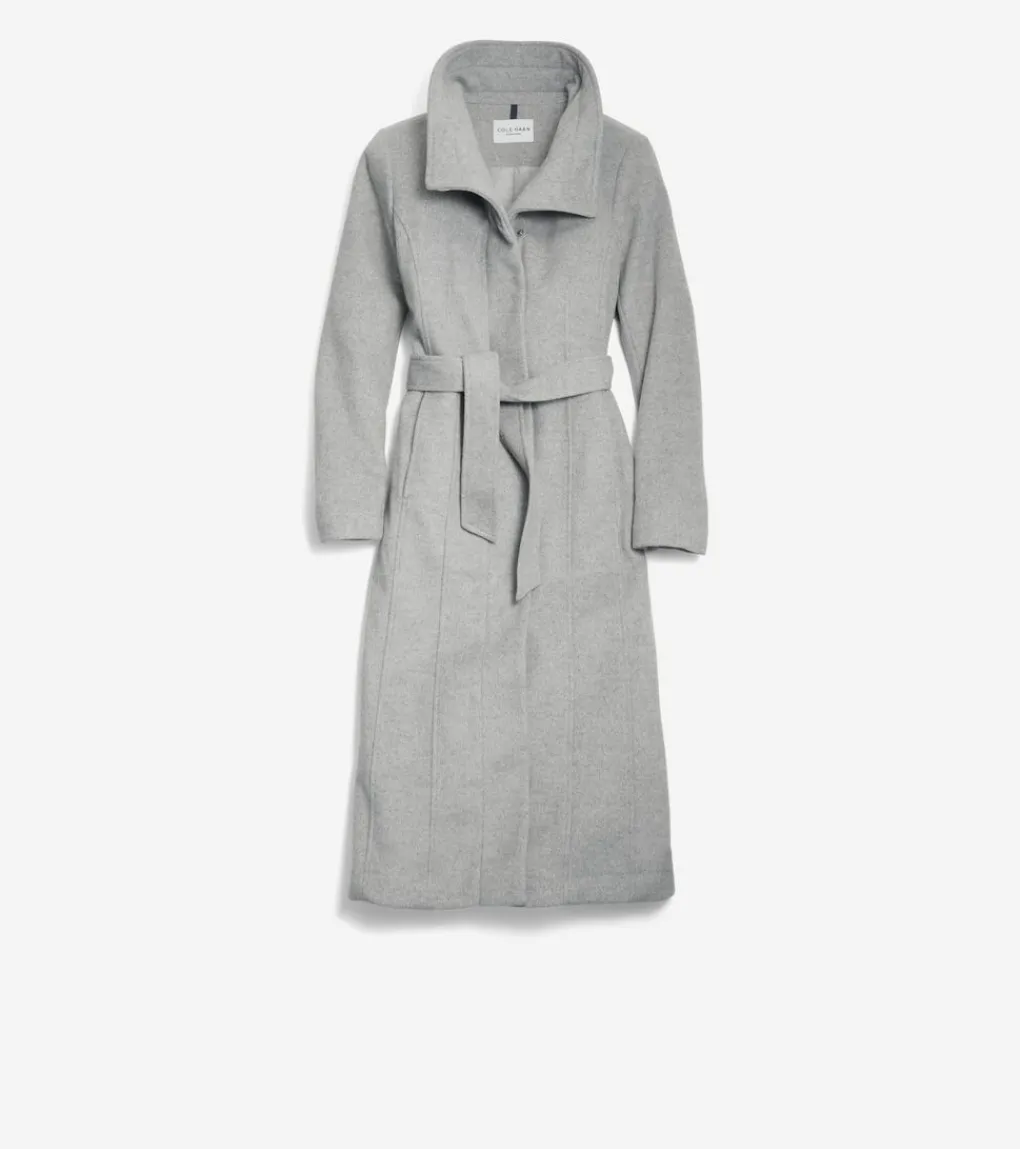 Women's Slick Wool Long Coat*Cole Haan Clearance