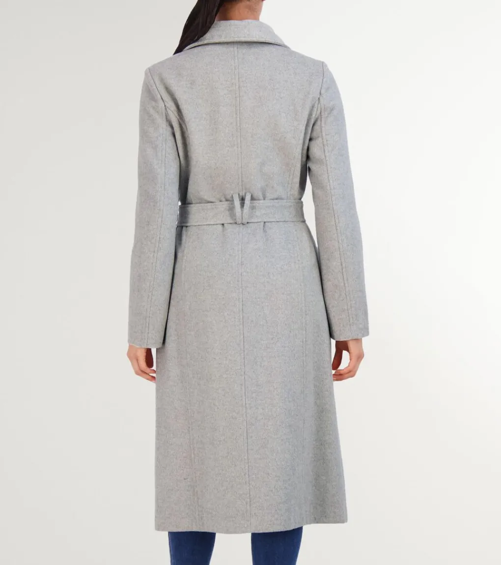 Women's Slick Wool Long Coat*Cole Haan Clearance