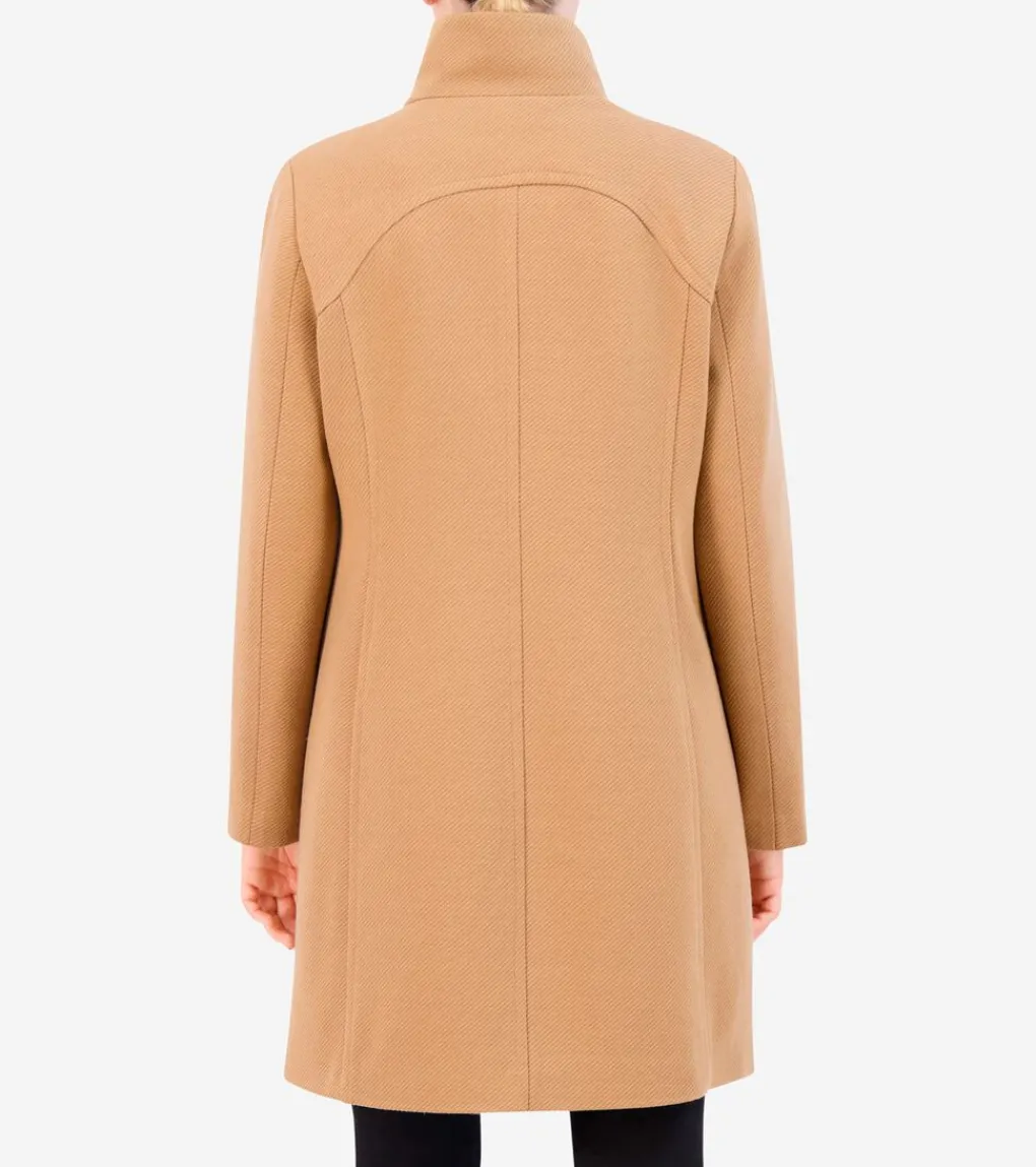 Women's Soft Twill Zip-Up Coat*Cole Haan Sale