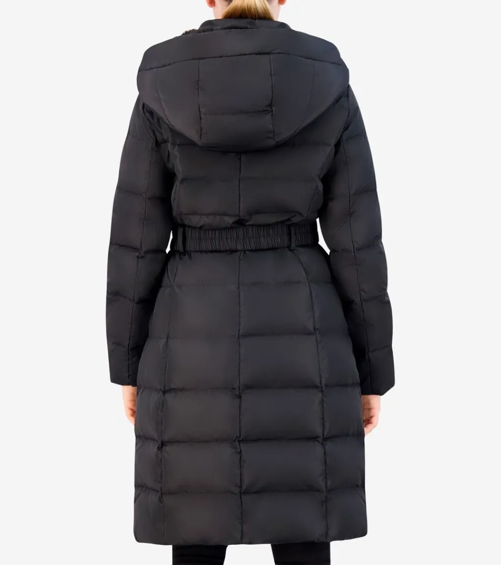 Women's Taffeta Down Belted Coat*Cole Haan Fashion