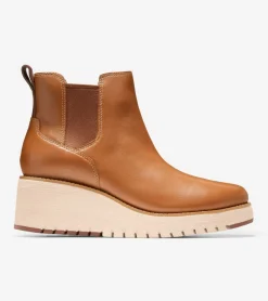 Women's ZER&Oslash;GRAND City Wedge Waterproof Chelsea Boots*Cole Haan New