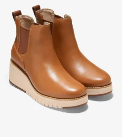 Women's ZERØGRAND City Wedge Waterproof Chelsea Boots*Cole Haan New