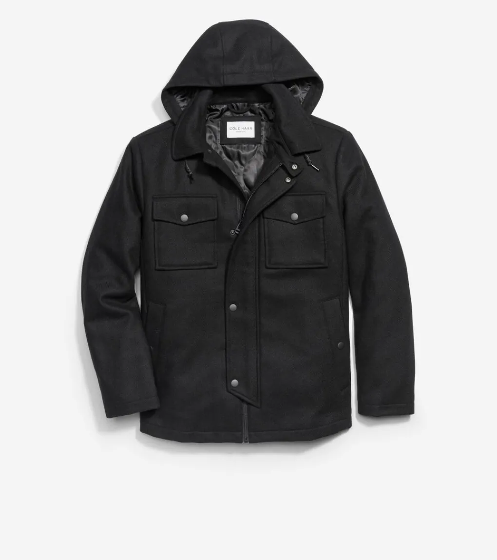 Wool Twill Field Jacket*Cole Haan Fashion