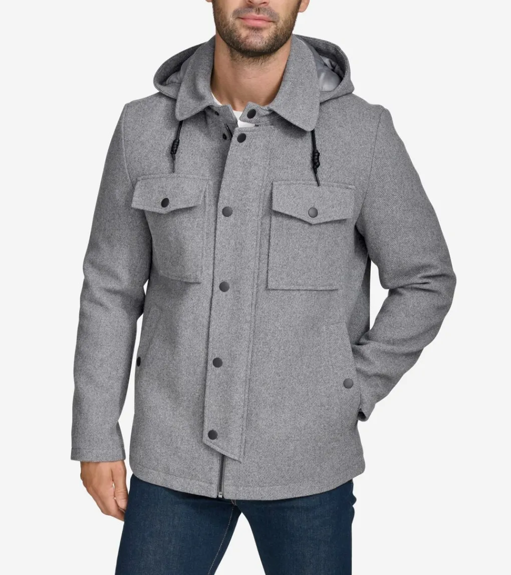 Wool Twill Field Jacket*Cole Haan Cheap