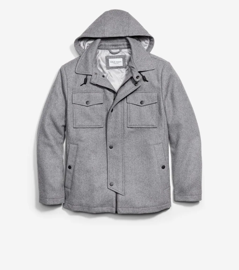 Wool Twill Field Jacket*Cole Haan Cheap